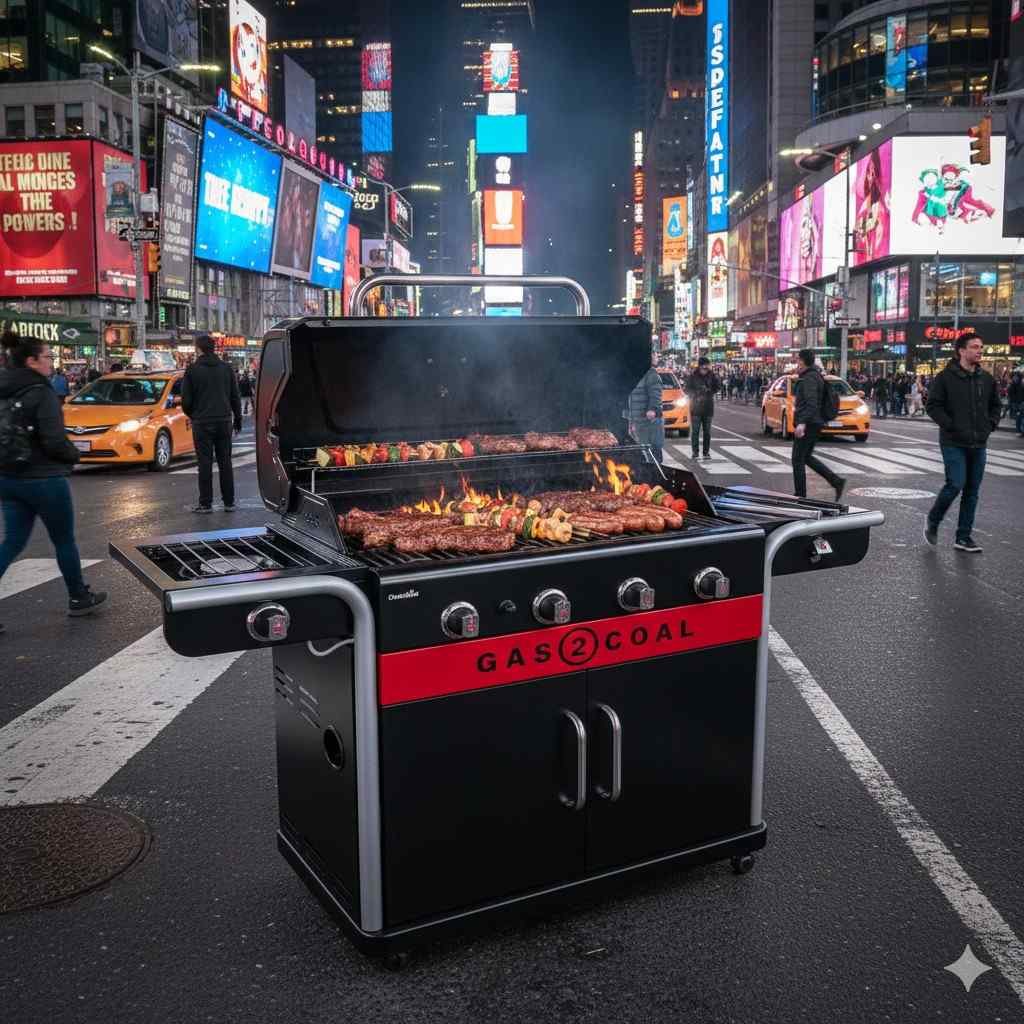 Char-Broil Gas2Coal 4-Burner Propane And Charcoal Hybrid Grill