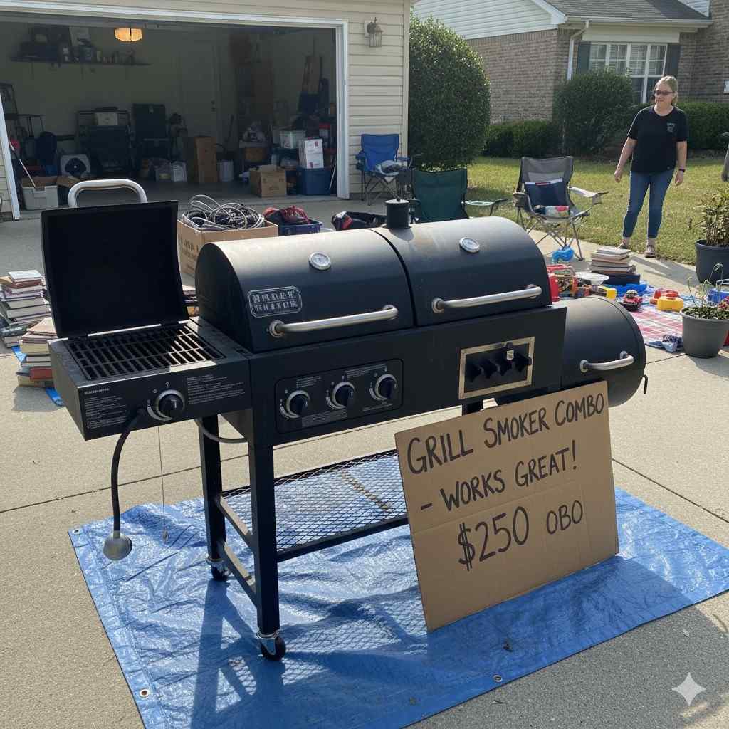 Smoke Hollow 4 In 1 Gas Charcoal Smoker