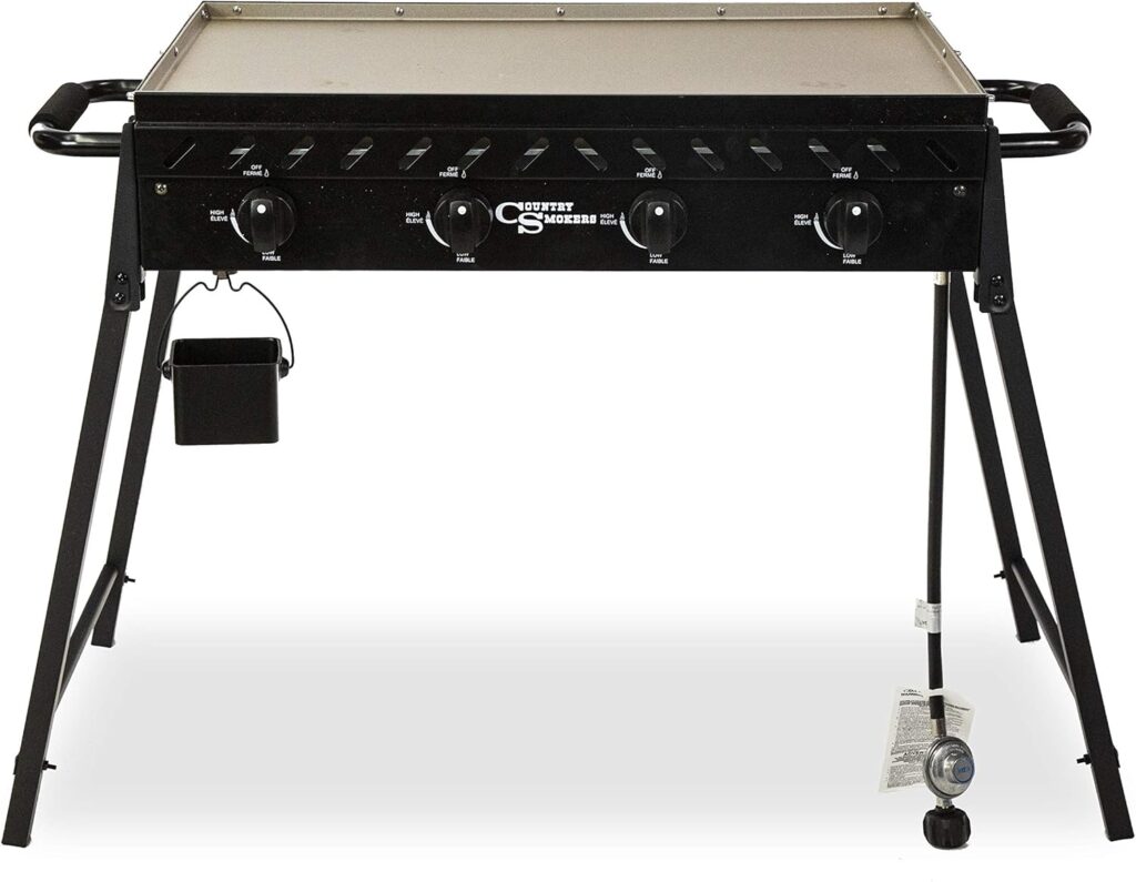 Country Smoker Portable 4 Burner Gas Griddle