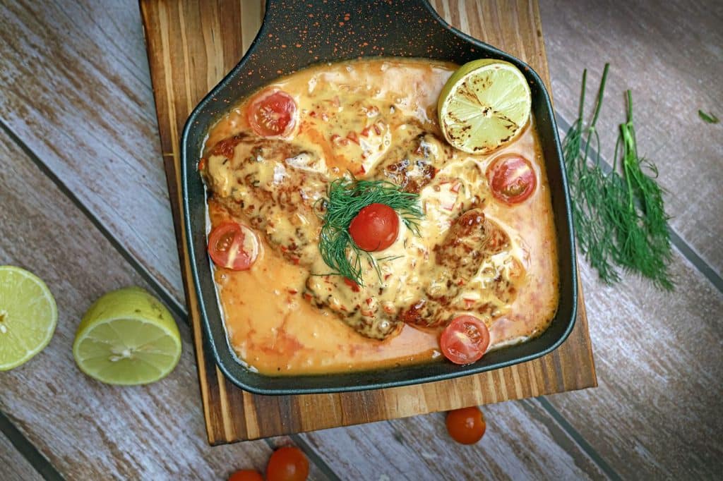 Lemon Dill And Creamy Bbq Monkfish