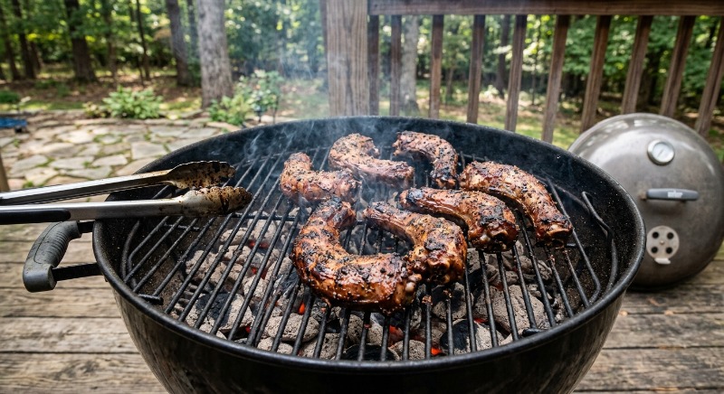 The Ultimate Smoked Turkey Neck Recipe 3 Turkey Necks Over Charcoal Grill