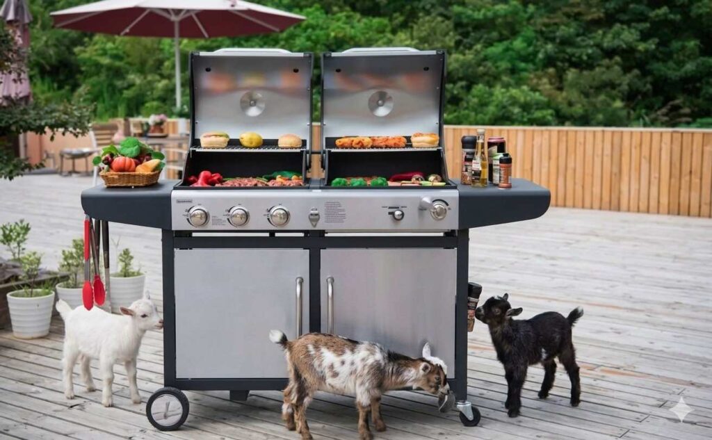Royal Groumet Zh3003 Duel 3-Burner Gas And Charcoal Grill Combo