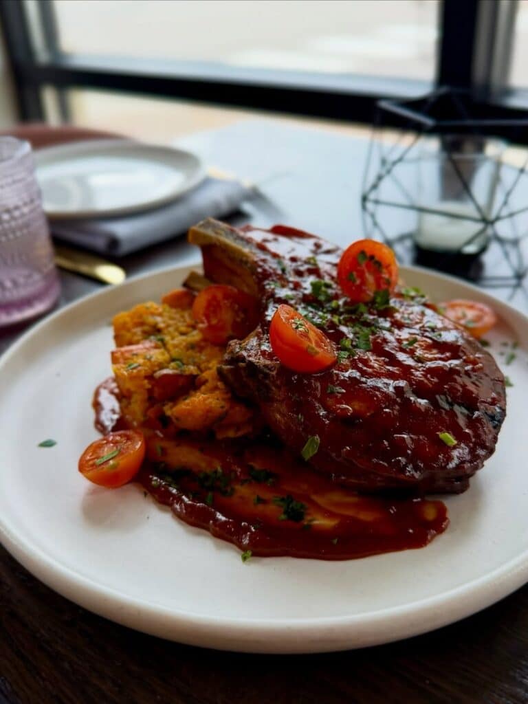 Smoked Pork Chops On A Plate