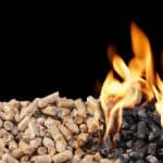 Burning Wood Pellets