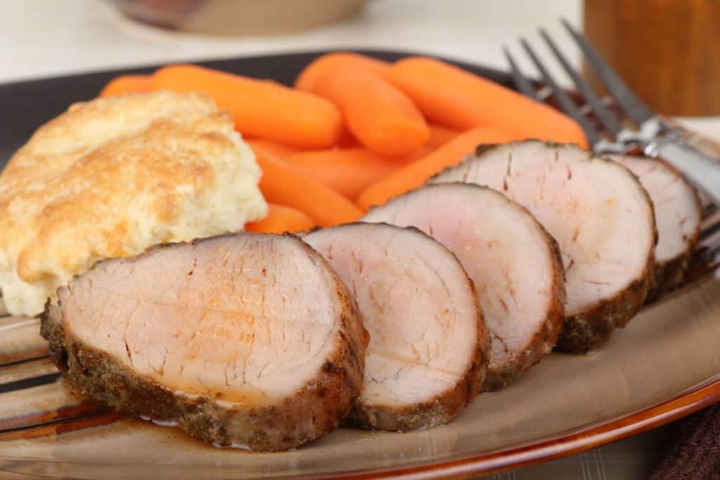 sliced pork tenderloin dinner