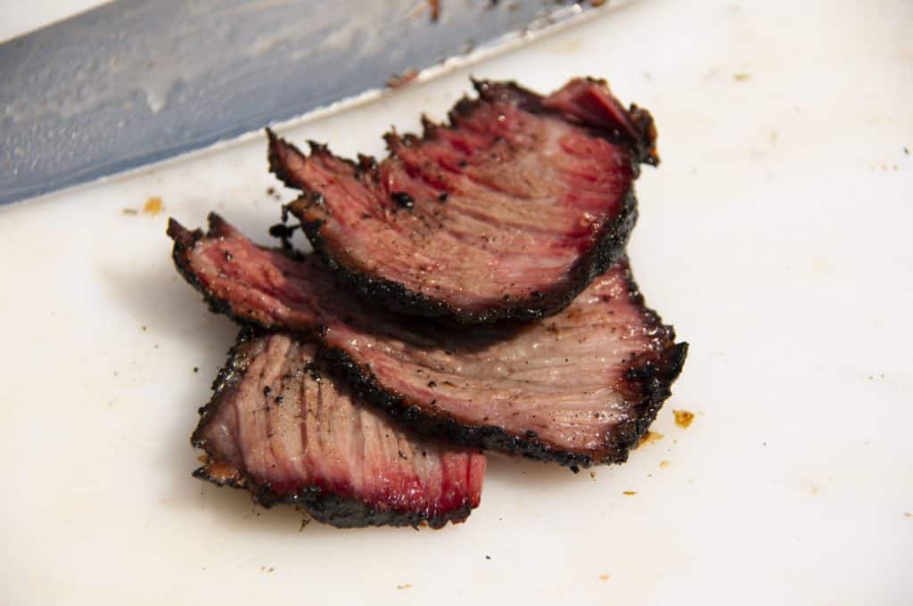 smoked Brisket with smoke ring