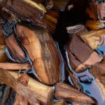 Wood Chips Soaking In Water For Smoking