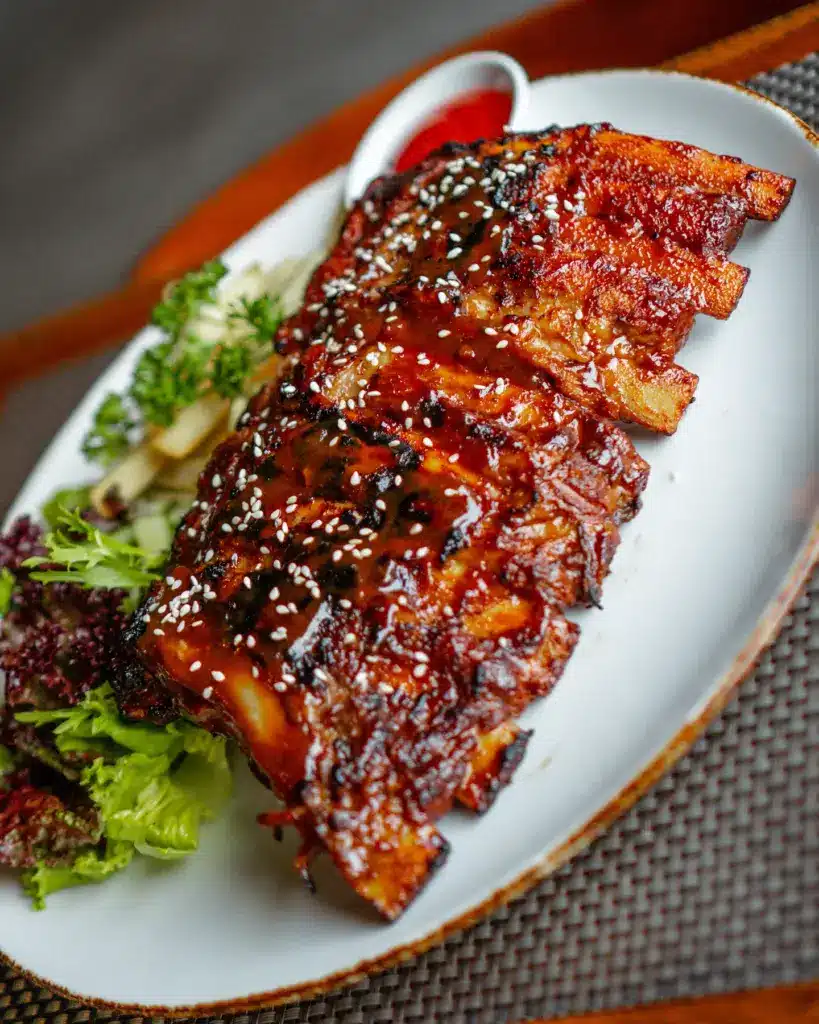 Where To Probe Ribs To Get The Correct Temp Every Time 4 Honey-Glazed Pork Ribs With Sesame Seeds