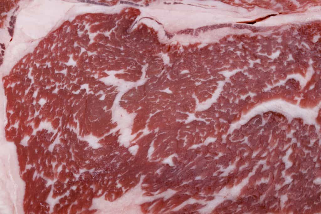 Wagyu beef steak marbling