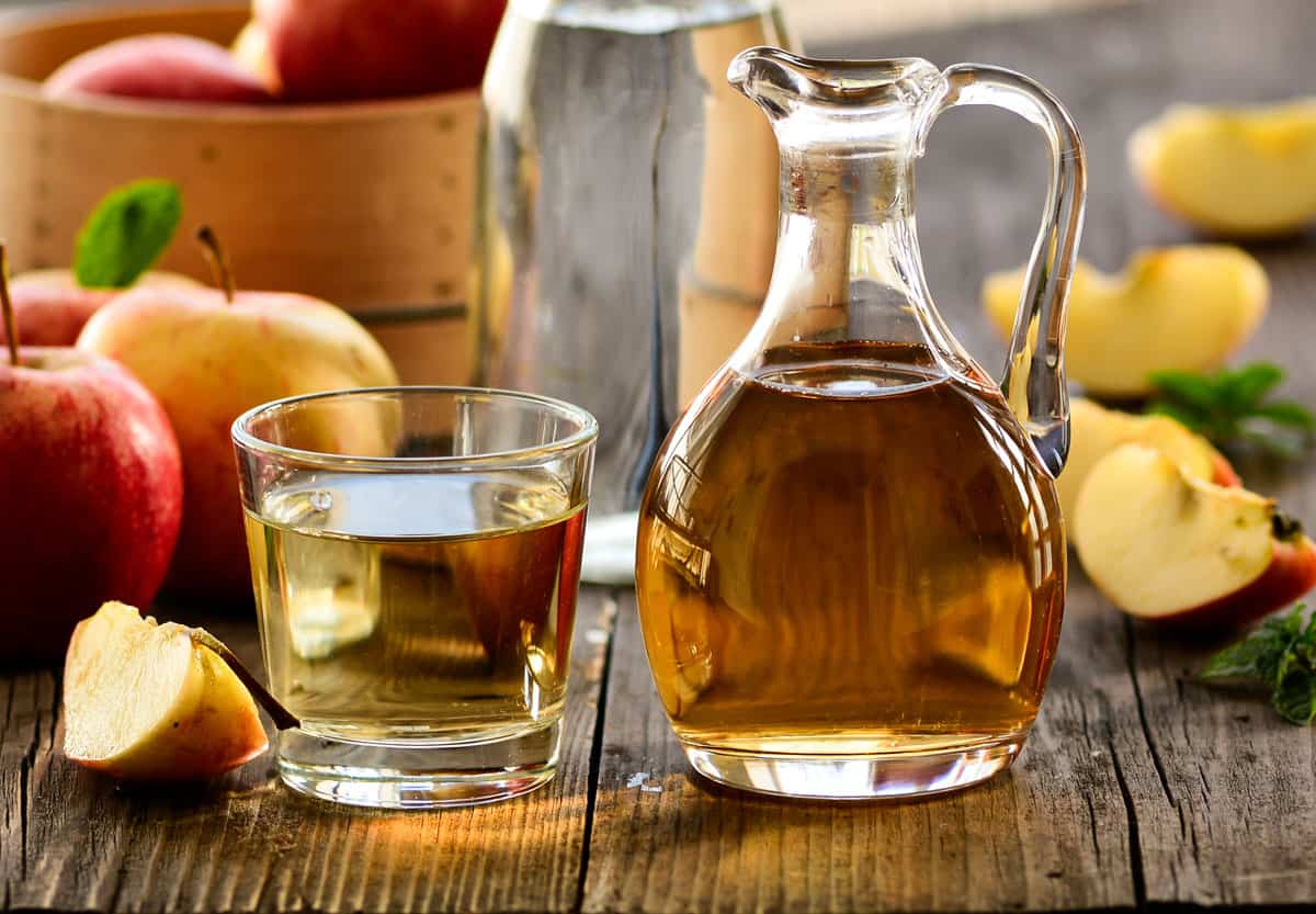 bottle of organic apple cider vinegar
