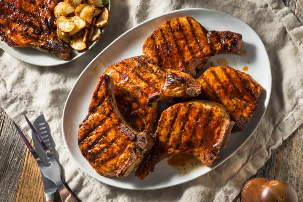 grilled pork chops