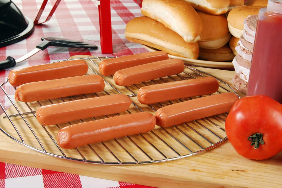 slimy hot dogs