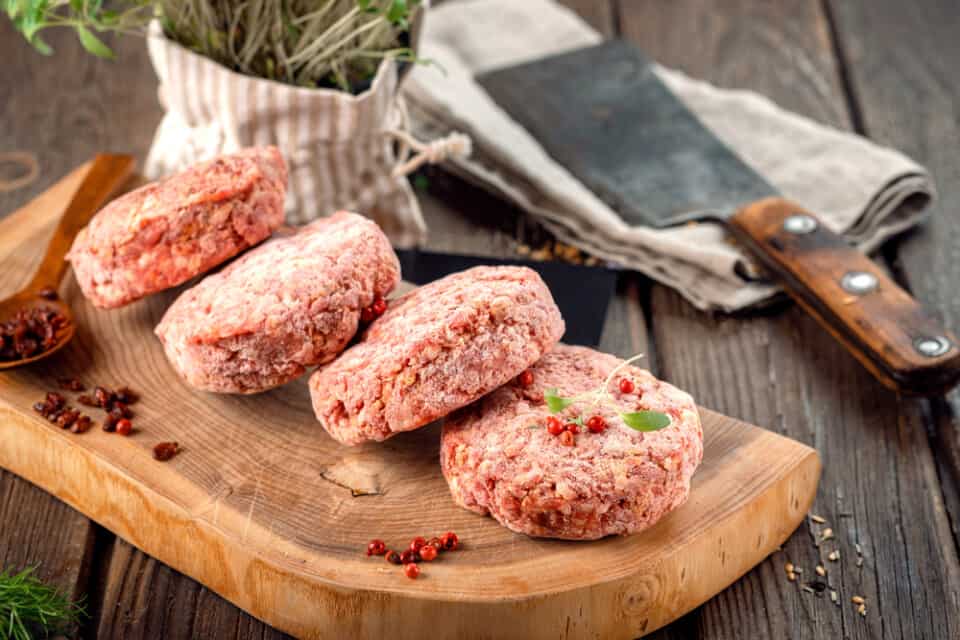 How To Cut Frozen Ground Beef Into Portions With a Knife