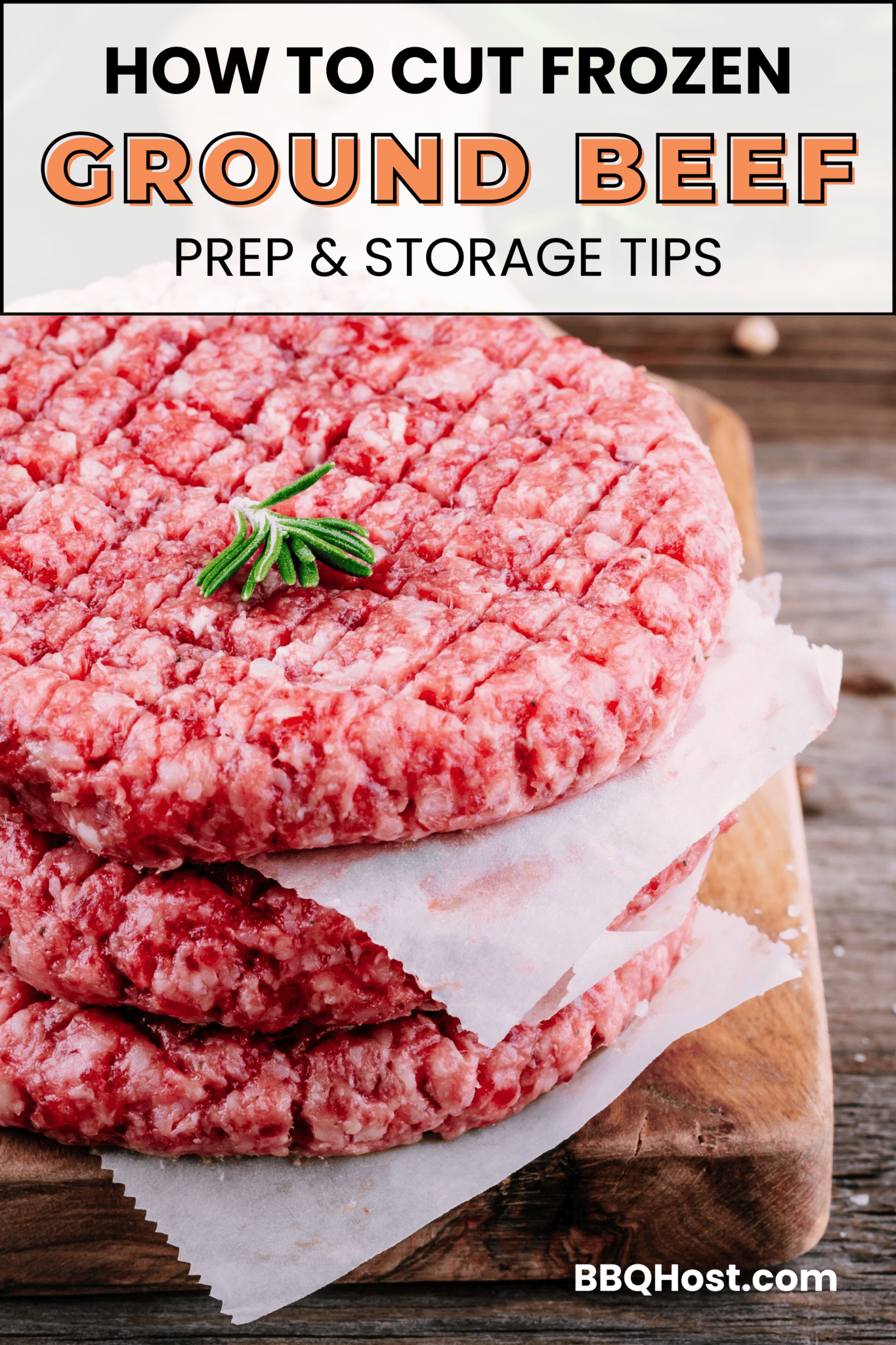 How To Cut Frozen Ground Beef Into Portions With a Knife