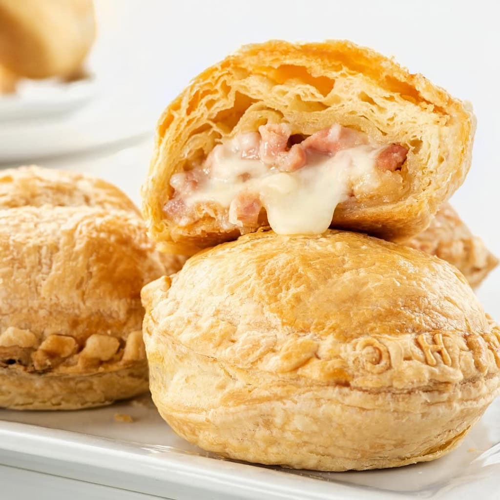 Ham and cheese puff pastry.