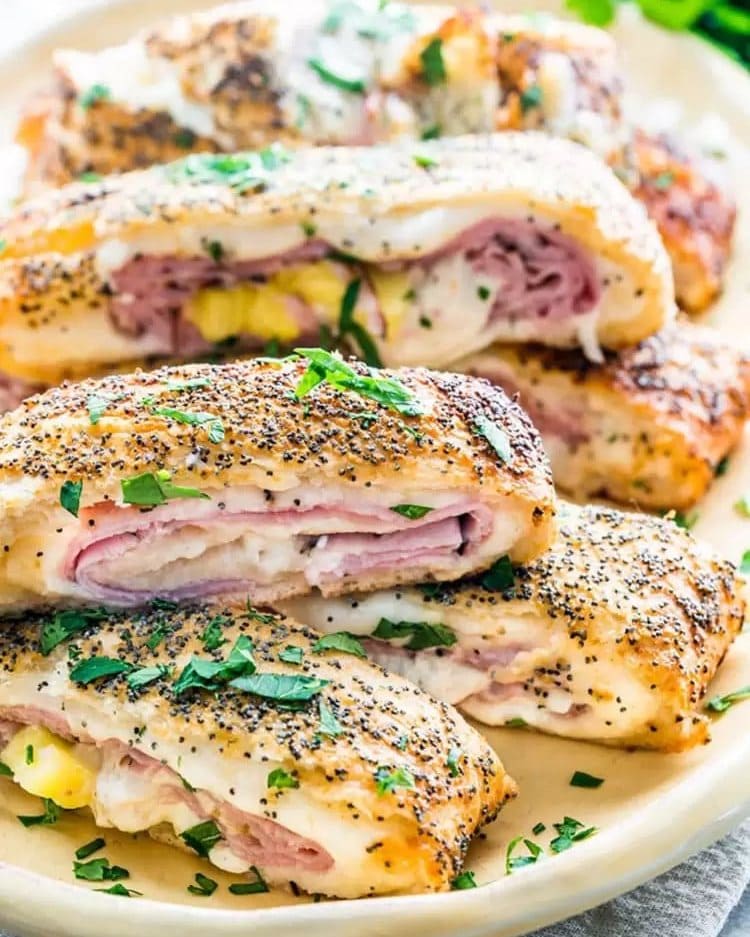 Ham and cheese stromboli.