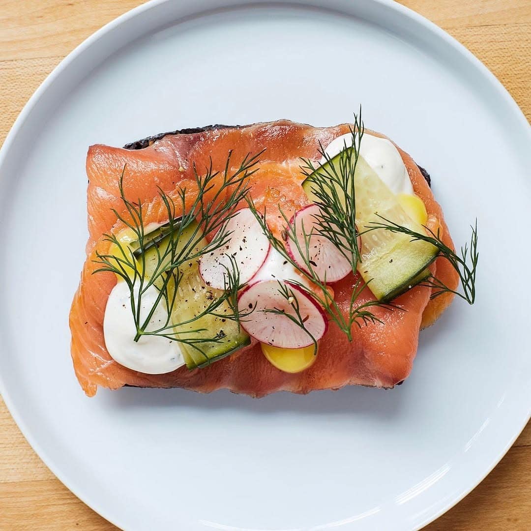 Smoked salmon.