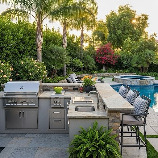 backyard outdoor kitchen