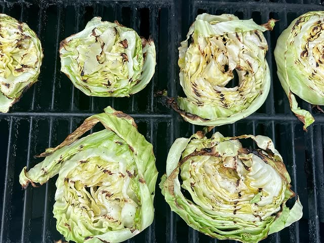 Cabbage Steaks On The Grill