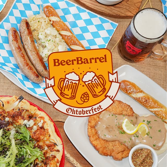 Classic Oktoberfest Food And Beer
