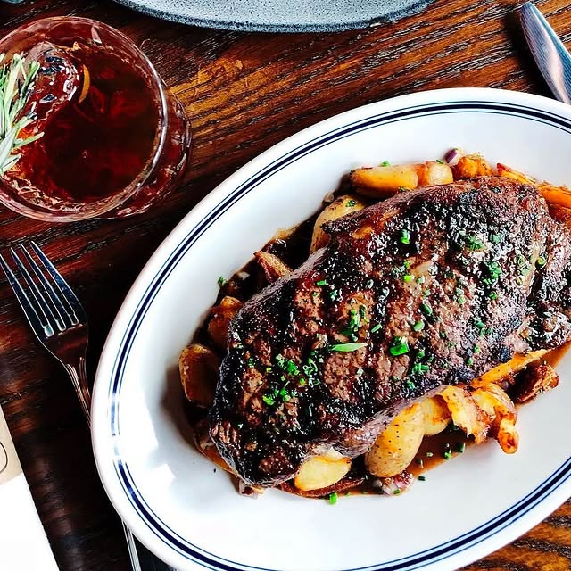 Classic Ribeye With Garlic Herb Butter