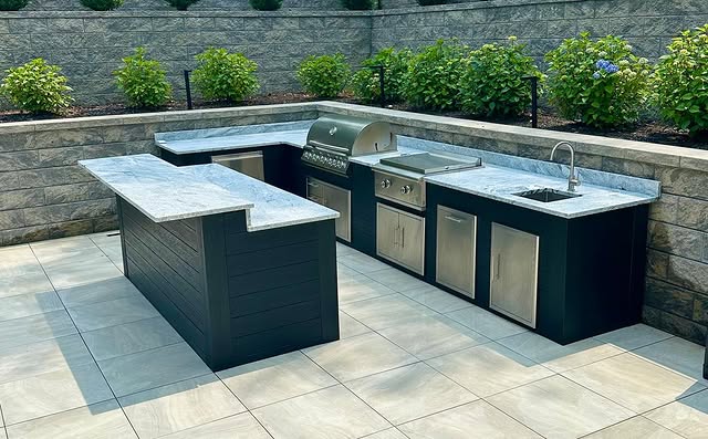 concrete outdoor kitchen