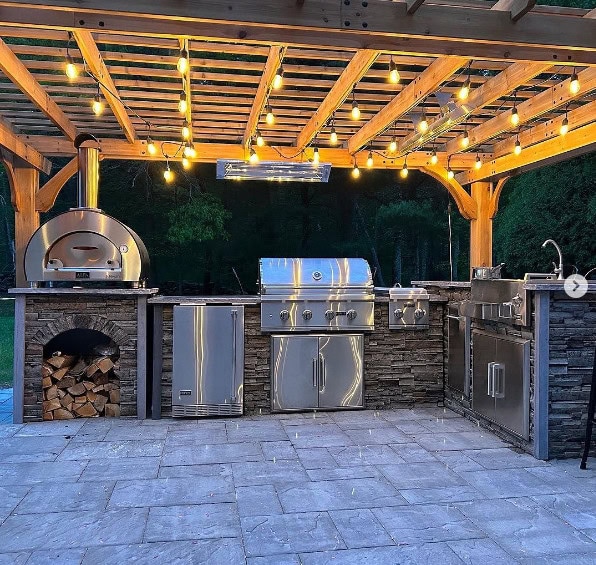 Covered Outdoor Kitchen For All Weather Use