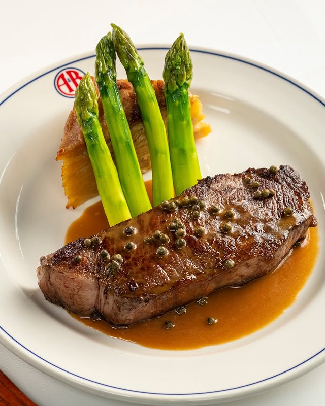 New York Strip With Peppercorn Sauce