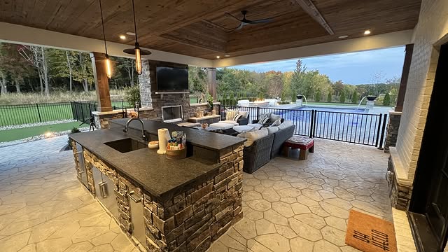 Open Concept Kitchen And Patio
