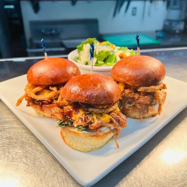 pulled pork sliders with zesty apple slaw