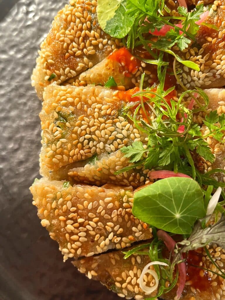 Savory Scallion Pancakes With Dipping Sauce