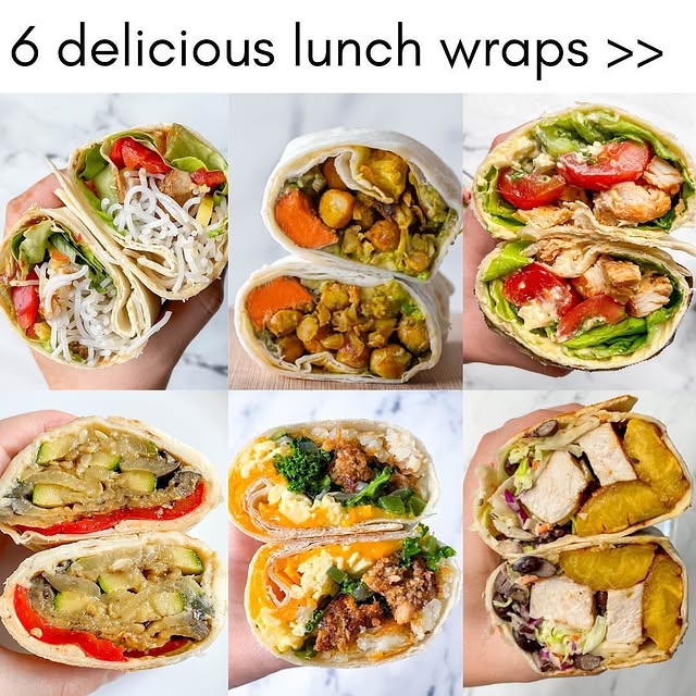 Six Delicious Lunch Wraps