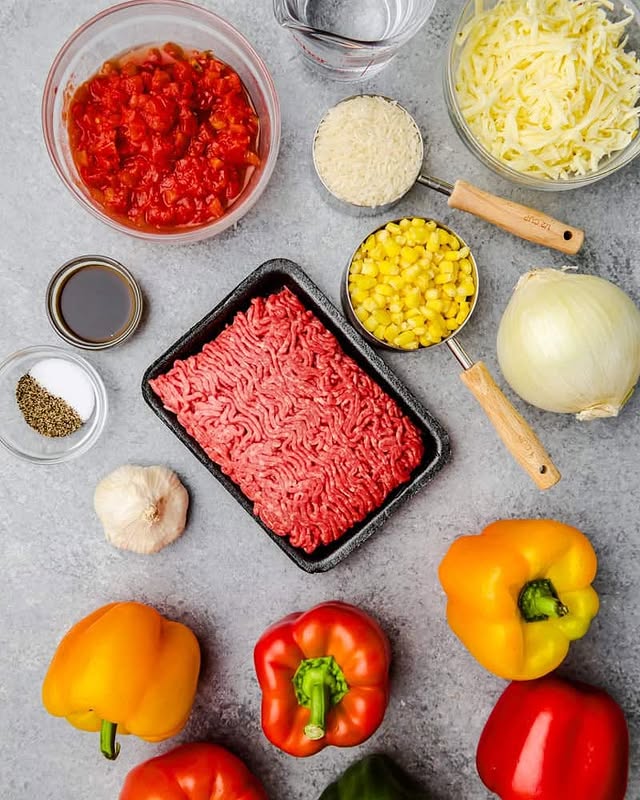 Beefy Stuffed Bell Peppers