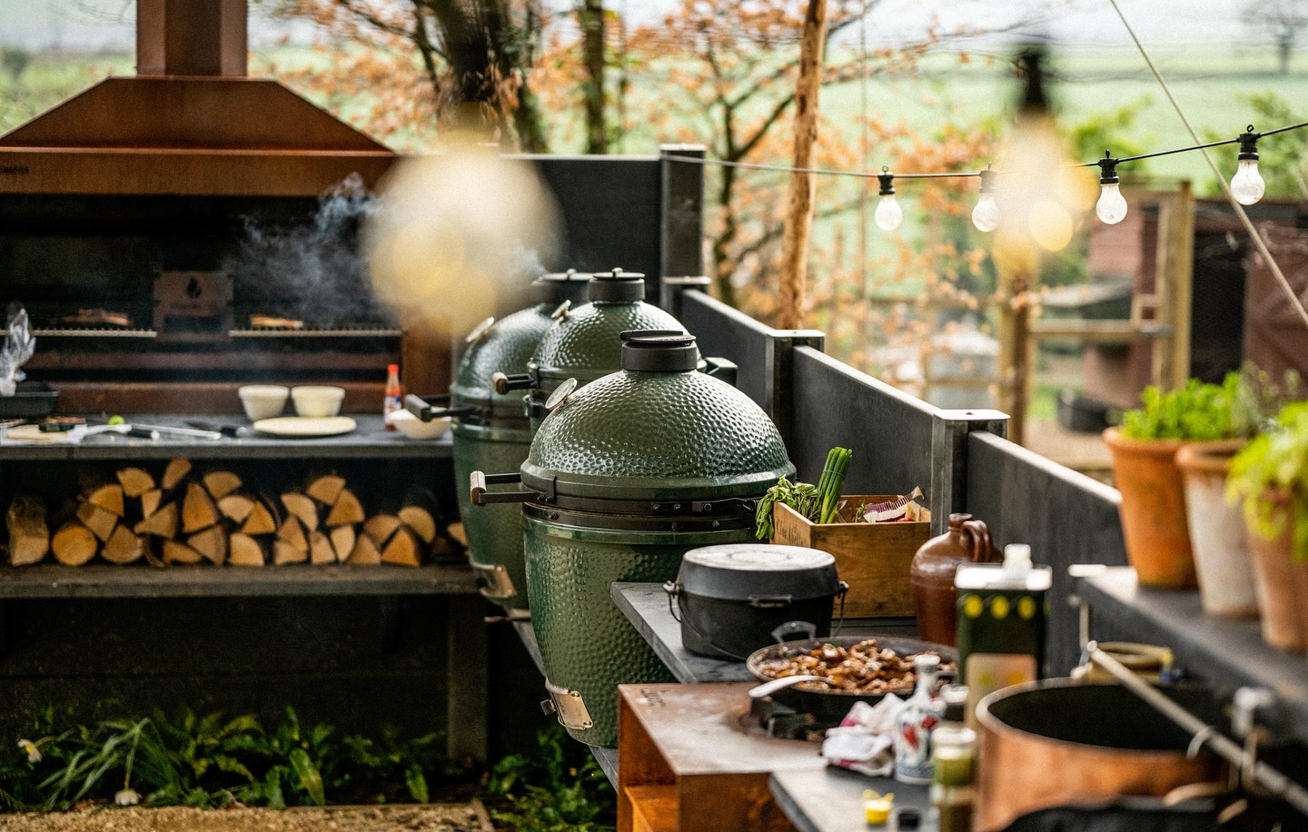 big green egg outdoor kitchen ideas