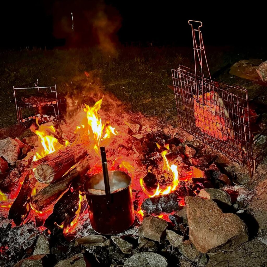 Campfire Versus Portable Grill