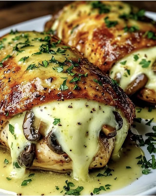 Cheesy Chicken Stuffed Mushrooms Chicken Starter Recipes