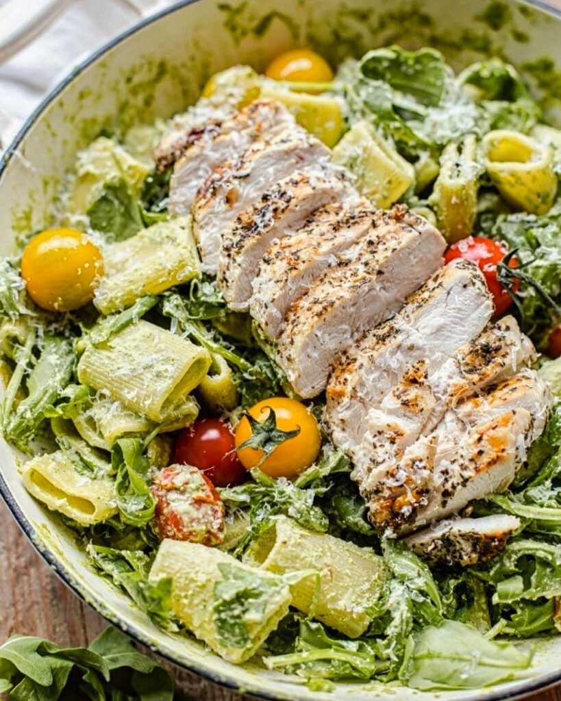 15 Best Noodle Recipes With Chicken, Beef, Or Pork And Veggies 9 Chicken Pesto Pasta With Cherry Tomatoes