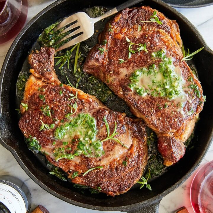 Christmas Steak Garlic Rosemary Butter Perfection