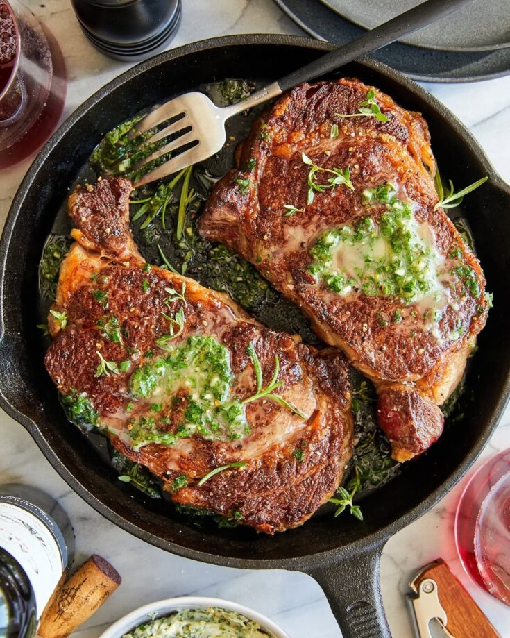 Christmas Steak Garlic Rosemary Butter Perfection