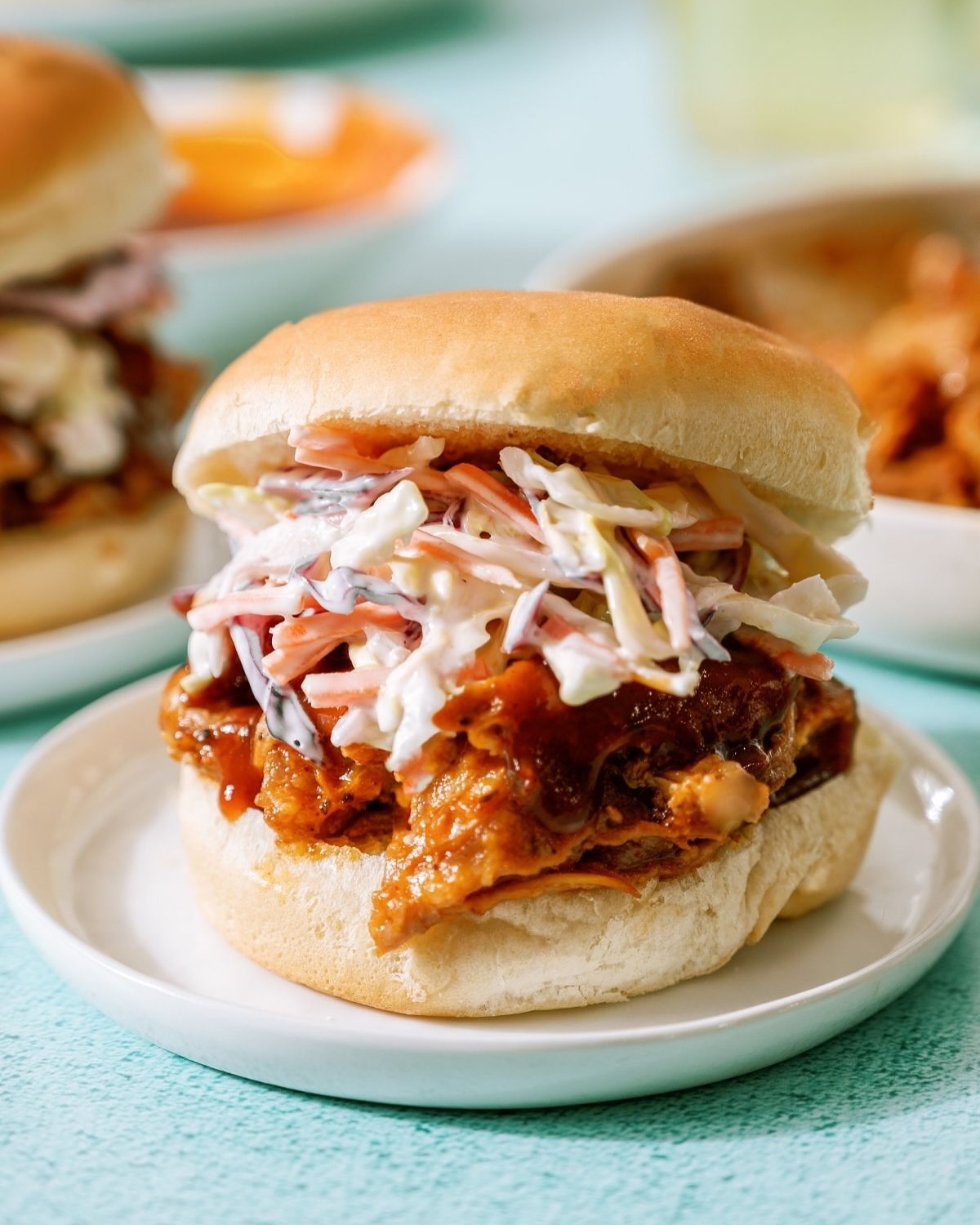 delicious pulled pork sandwich