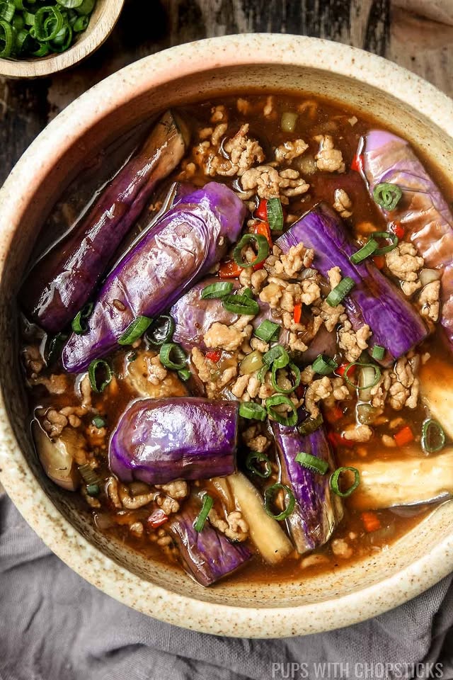 Eggplant Chili With Ground Pork