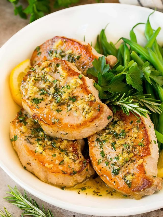 10 Easy Pork Dinner Ideas That Taste Restaurant-Worthy 1 Garlic Butter Pork Chops With Herbs