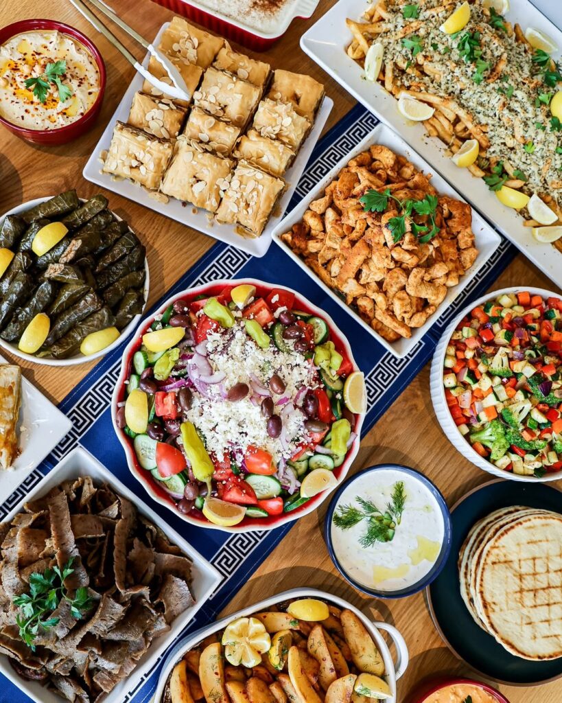 Grilled Mediterranean Diet Food