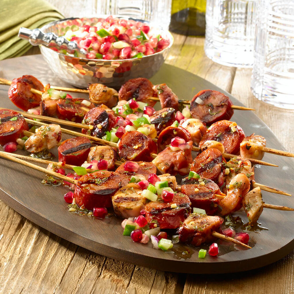 Grilled Octopus Skewers Recipe: Tender, Flavorful, And Simple 1 Grilled Octopus Skewers With Side Salad