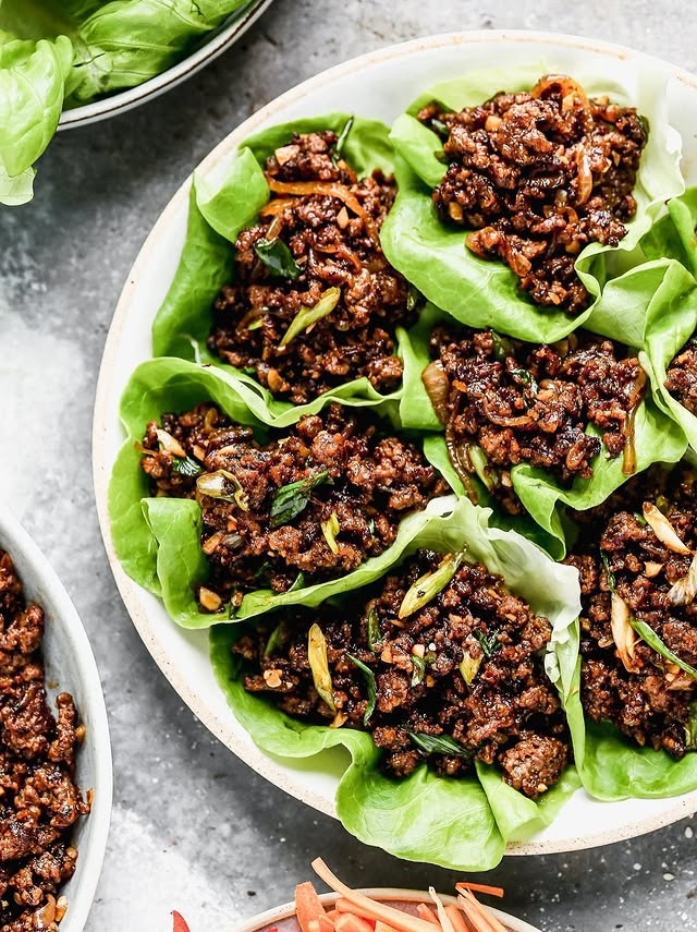 Ground Beef Lettuce Wraps