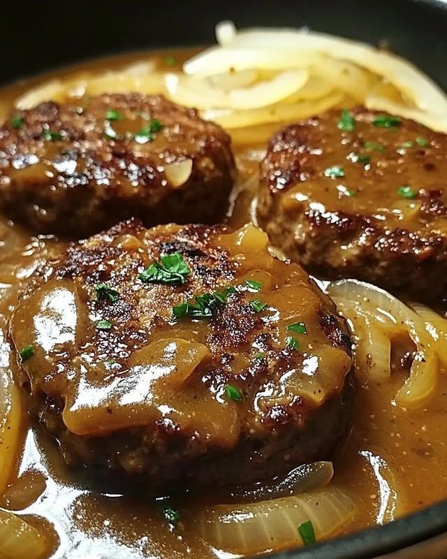 Hamburger Steak With Onion Gravy