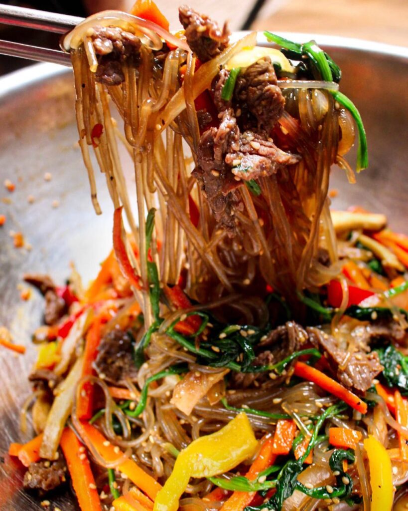 15 Best Noodle Recipes With Chicken, Beef, Or Pork And Veggies 14 Korean Japachae Beef And Veggies Glass Noodles