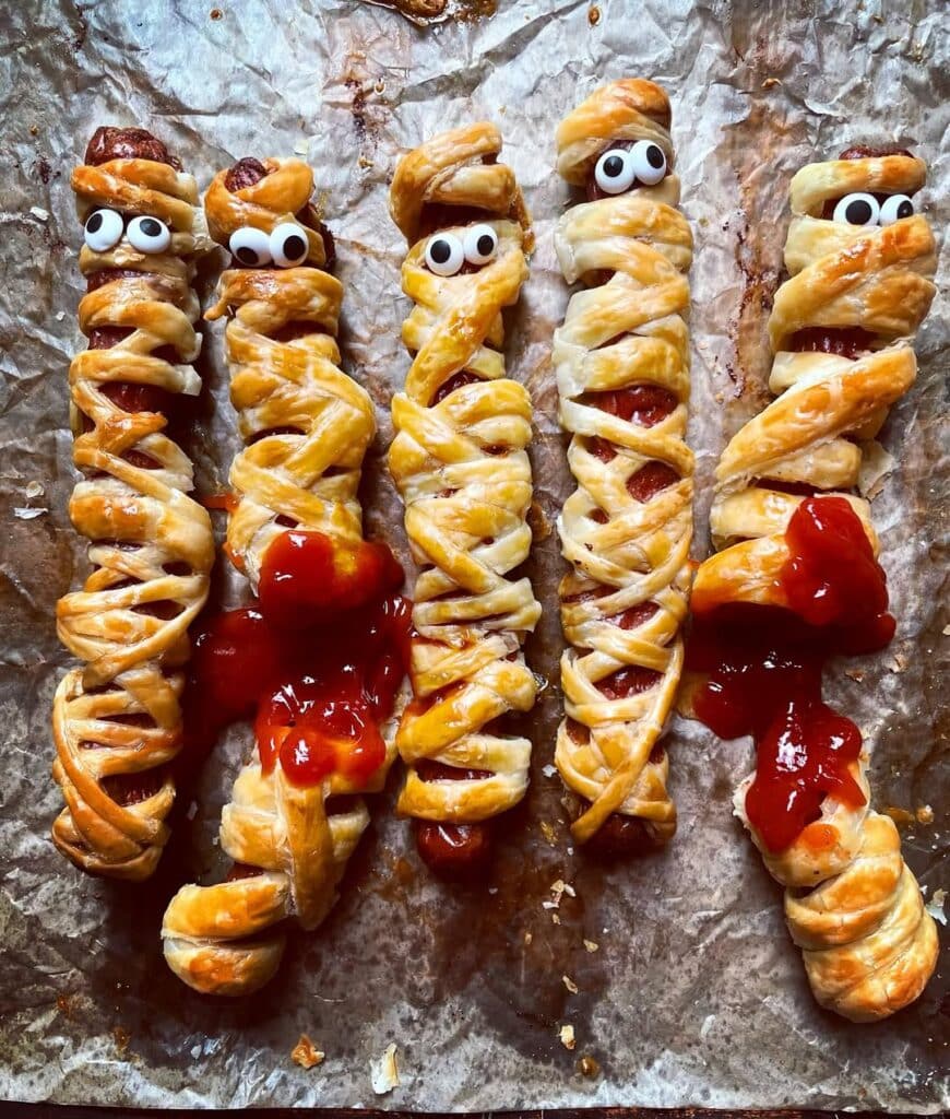 Boo-Cue Party! 15 Halloween Bbq Ideas For Ghouls And Guests 5 Mummy Dogs On The Grill
