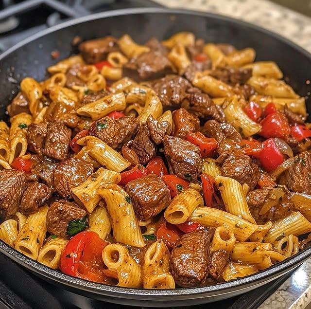 One Pot Steak Pasta