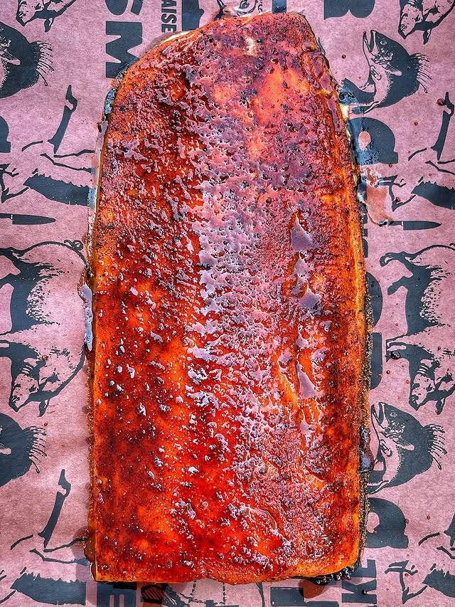 smoked salmon on a pellet grill